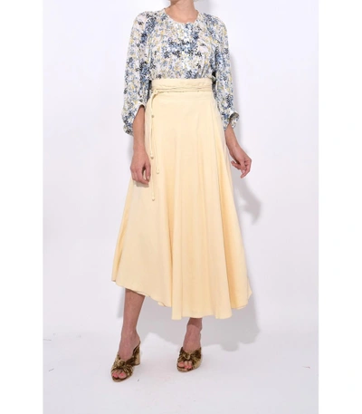 Shop Apiece Apart Rosehip Wrap Skirt In Buttercream In Cream