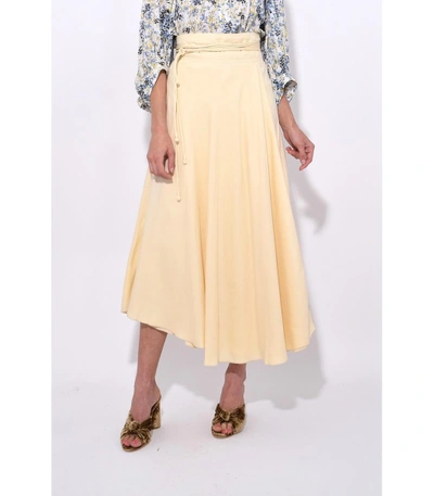 Shop Apiece Apart Rosehip Wrap Skirt In Buttercream In Cream