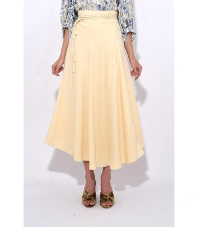 Shop Apiece Apart Rosehip Wrap Skirt In Buttercream In Cream