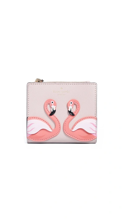 Shop Kate Spade By The Pool Flamingo Adalyn Wallet In Multi