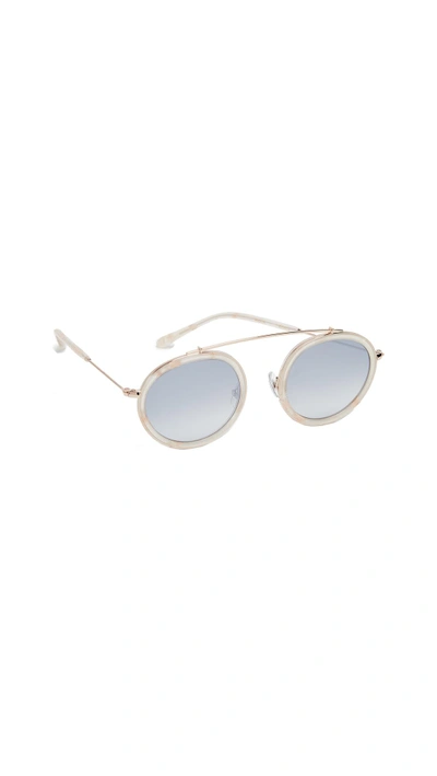 Shop Krewe Conti Sunglasses In Azalea Rose Gold
