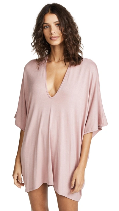 Shop Riller & Fount Lola Caftan In Dusty Rose