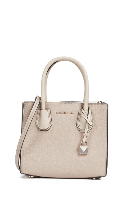 Shop Michael Michael Kors Mercer Medium Messenger Bag In Truffle