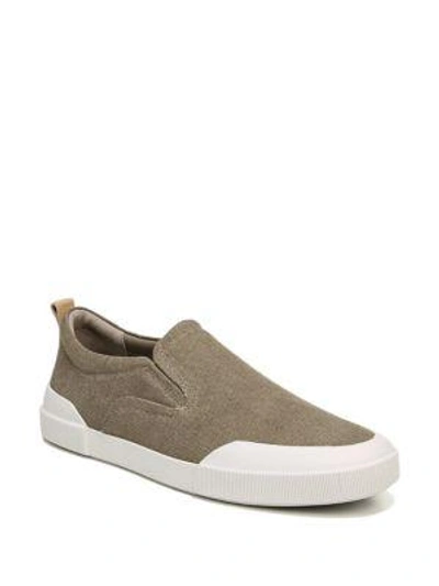 Shop Vince Vernon Slip-on Canvas Sneakers In Brown