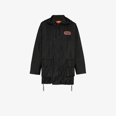 Shop Gucci Nylon Jacket With  Sega Patch In Black