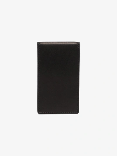 Shop Rick Owens Black Logo Embossed Leather Billfold Cardholder