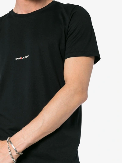 Shop Saint Laurent Black Logo Print T-shirt