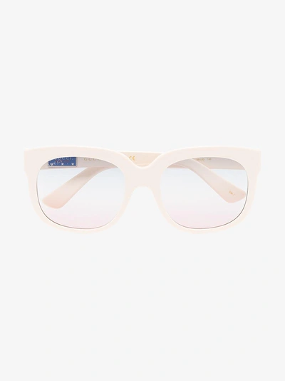 Shop Gucci Eyewear 'elton John' Sonnenbrille In Nude