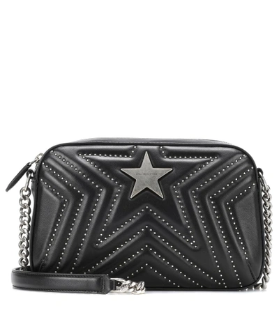 Shop Stella Mccartney Stella Star Small Shoulder Bag In Black