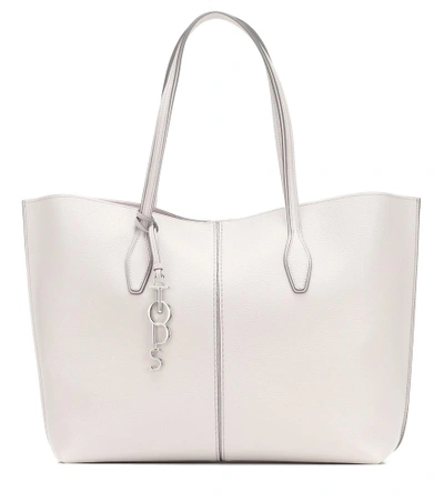 Shop Tod's Joy Large Leather Shopper In White