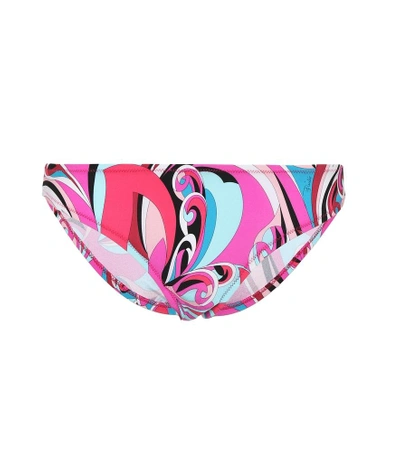 Shop Emilio Pucci Beach Printed Bikini Bottoms In Multicoloured