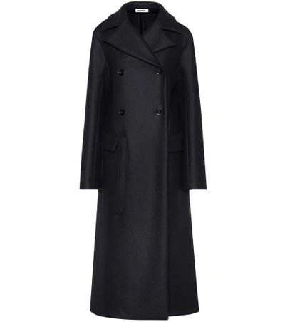 Shop Jil Sander Wool Coat In Blue