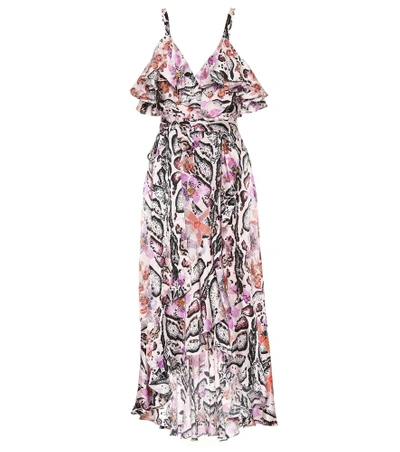 Shop Temperley London Printed Silk Dress In Multicoloured