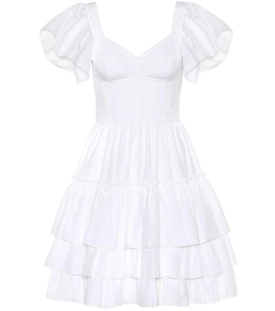 Shop Dolce & Gabbana Cotton-blend Dress In White