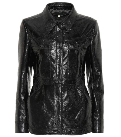 Shop Alexa Chung Faux Leather Jacket In Black