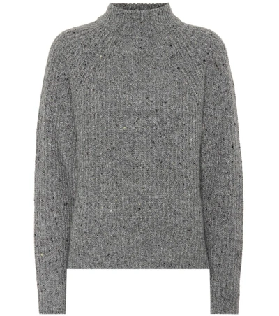 Shop Agnona Wool And Cashmere Sweater In Grey