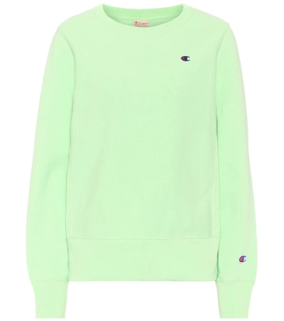Shop Champion Cotton Sweatshirt In Green