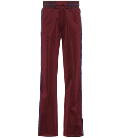 Shop Givenchy Jersey Trackpants In Red