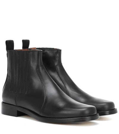 Shop Joseph Leather Ankle Boots In Black