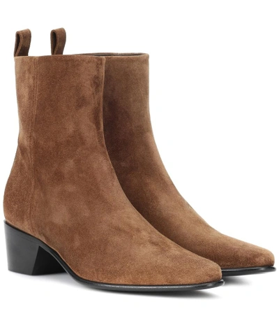 Shop Pierre Hardy Reno Suede Ankle Boots In Brown