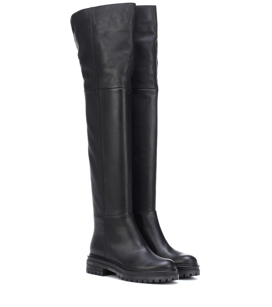 Gianvito Rossi Over-The-Knee Leather Boots In Black | ModeSens