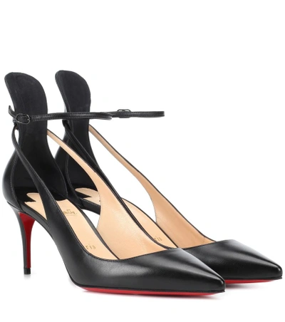 Shop Christian Louboutin Mascara 70 Leather Pumps In Black