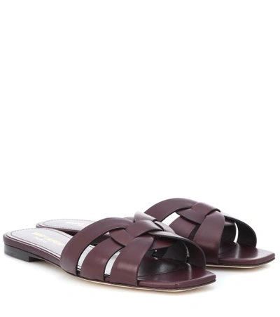 Shop Saint Laurent Nu Pieds 05 Leather Sandals In Red