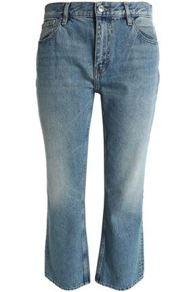 Shop Iro Faded High-rise Bootcut Jeans In Mid Denim