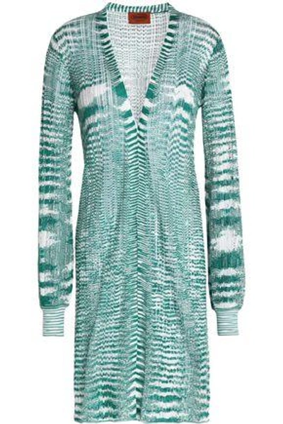 Shop Missoni Woman Crochet-knit Cardigan Green