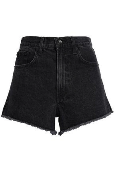 Shop Rag & Bone Woman Denim Shorts Black