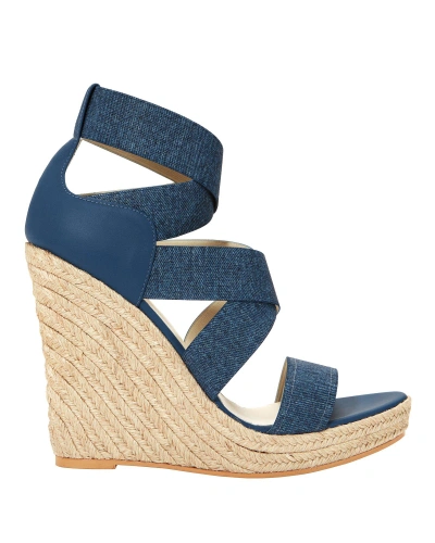 Shop Jean-michel Cazabat Fella Denim Wedges