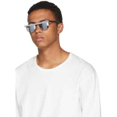 Shop Han Kjobenhavn Black Matte Stable Sunglasses In Matt Black