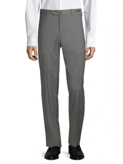 Shop Pt01 Slim-fit Traveler Wool Trousers In Grey