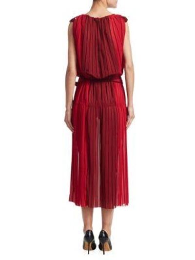 Shop Tre By Natalie Ratabesi Fama Chiffon Dress In Ruby Shiraz