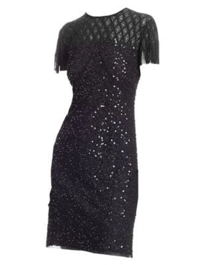 Shop Joanna Mastroianni Sequin Bodycon Cocktail Dress In Black