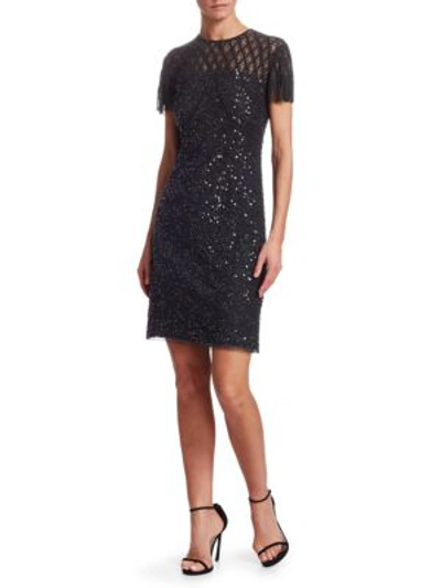 Shop Joanna Mastroianni Sequin Bodycon Cocktail Dress In Black