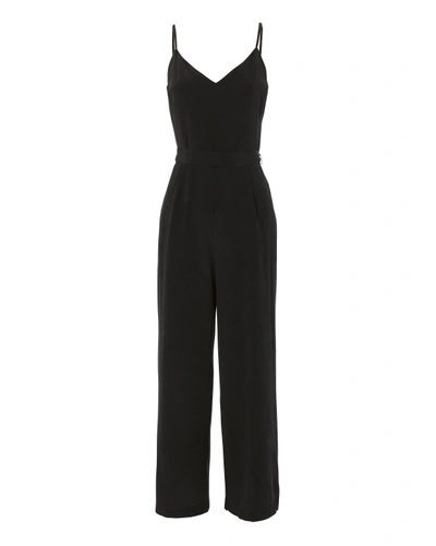Shop L Agence Jaelyn Silk Jumpsuit In Black