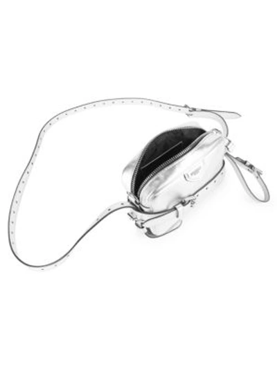 Shop Moschino Silver Camera Bag