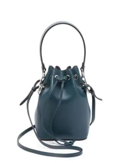 Shop Fendi Women's Micro Mon Tresor Leather Bucket Bag In Amazzonia