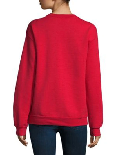 Shop Double Trouble The Classics Lonely Hearts Club Sweatshirt In Red White