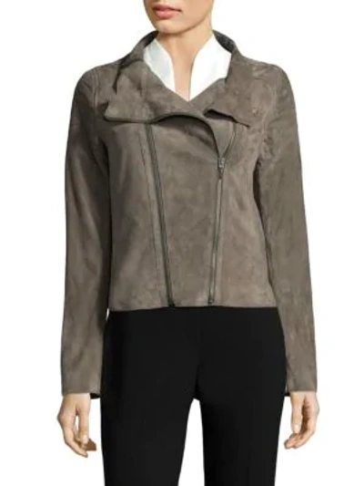 Shop Elie Tahari Melanie Suede Jacket In Chicory