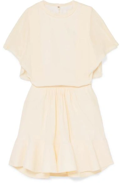 Shop Chloé Cady Mini Dress In Ecru
