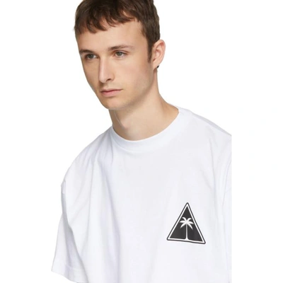 Shop Palm Angels White Palm Icon T-shirt