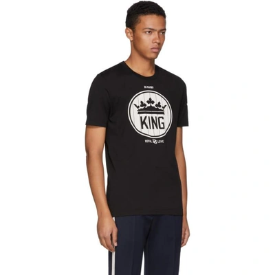 Shop Dolce & Gabbana Dolce And Gabbana Black Crown King T-shirt In N0000 Blk