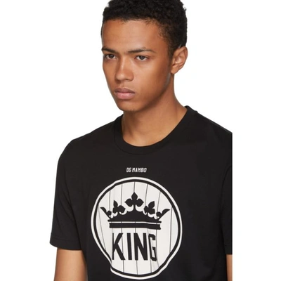 Shop Dolce & Gabbana Dolce And Gabbana Black Crown King T-shirt In N0000 Blk