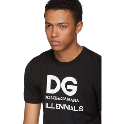 Shop Dolce & Gabbana Black Millennials Logo T-shirt