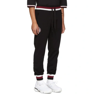 Shop Dolce & Gabbana Dolce And Gabbana Black Logo Sweatpants In N0000 Black