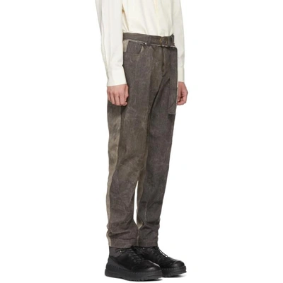 Shop St-henri Ssense Exclusive Grey And Black Garage Jeans In Grey/black