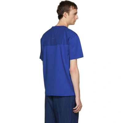 Shop Kenzo Blue Panelled Jersey T-shirt In 74frenchblu