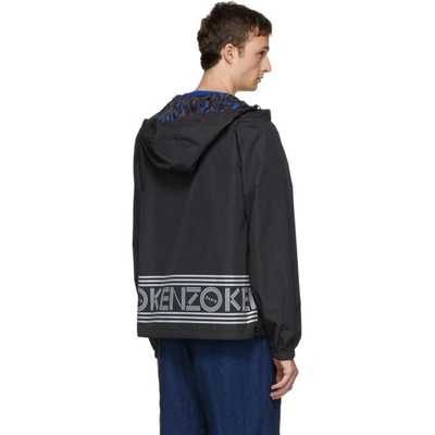 Shop Kenzo Reversible Tricolor Nylon Windbreaker In 99 Black